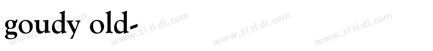 goudy old字体转换